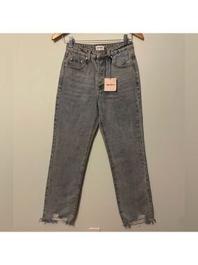 Revolve superdown Straight Raw Hem Jeans Light Blue Size 25